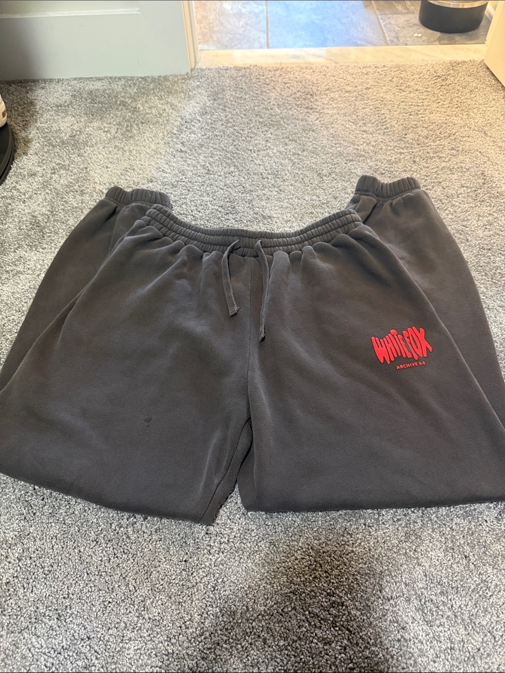 White Fox Boutique Black Kids Sweatshorts with Red Logo